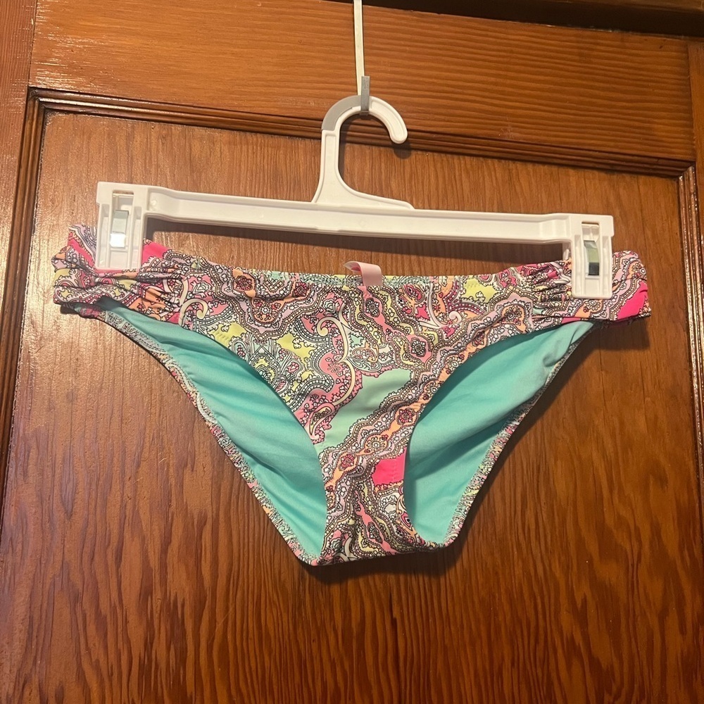 Victoria's Secret Ruch Push-Up Bikini Top 34D Paisley Medium Matching Bottoms - Picture 6 of 9
